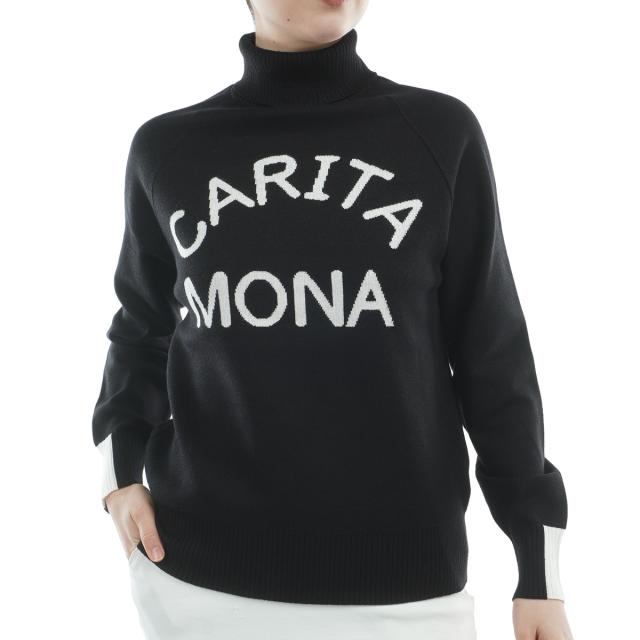 デルソルゴルフ　DELSOL GOLF　ロゴジャカードタートルセーター　レディス