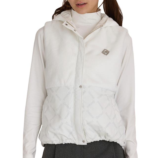 デルソルゴルフ　DELSOL GOLF　セットアップ対応 ファー中綿ベスト　レディス