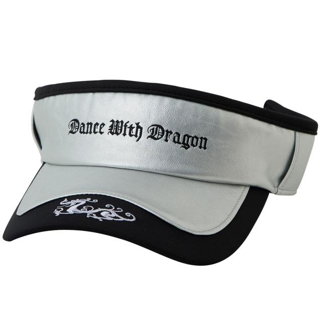 ダンスウィズドラゴン　Dance With Dragon　パネルレザーロゴ サンバイザー