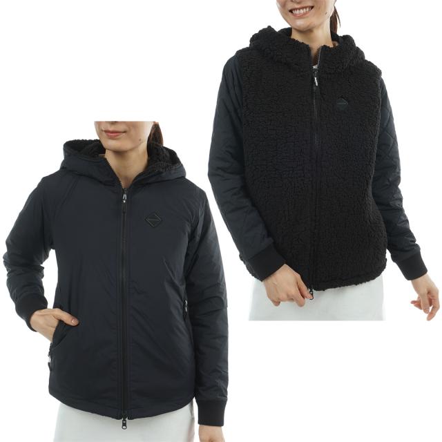 ブリーフィング　BRIEFING　HOL ボア キルテッド リバーシブルパーカー　レディス