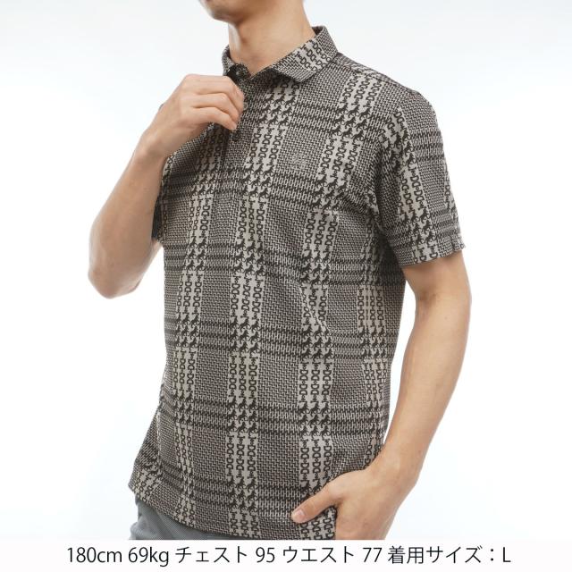 セント・アンドリュース　St ANDREWS　ホースビットチェックジャカード半袖ポロシャツ_4