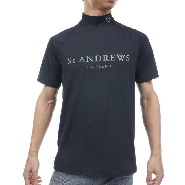 セント・アンドリュース St ANDREWS ベア天竺ハイネック半袖シャツ