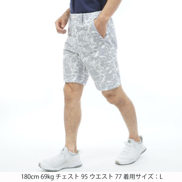 セント・アンドリュース　St ANDREWS　シャドーボタニカルプリント ストレッチショートパンツ_1