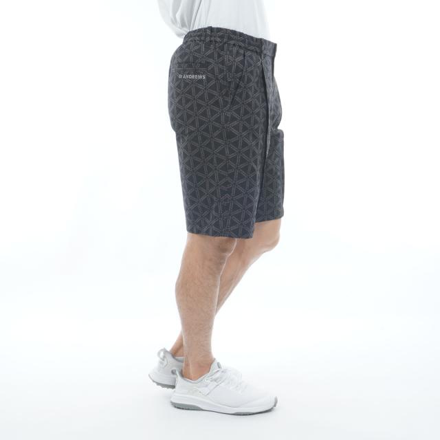 セント・アンドリュース　St ANDREWS　トライアングルロゴプリント ストレッチショートパンツ_4