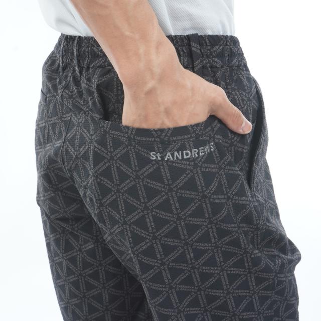 セント・アンドリュース　St ANDREWS　トライアングルロゴプリント ストレッチショートパンツ_6