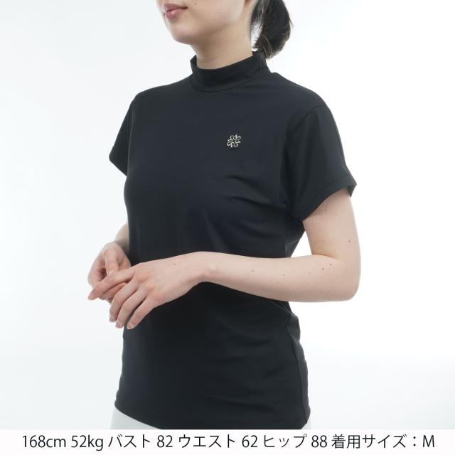 仙・アンドリュース St ANDREWS ベア天竺ハイネック半袖プルオーバー レディス