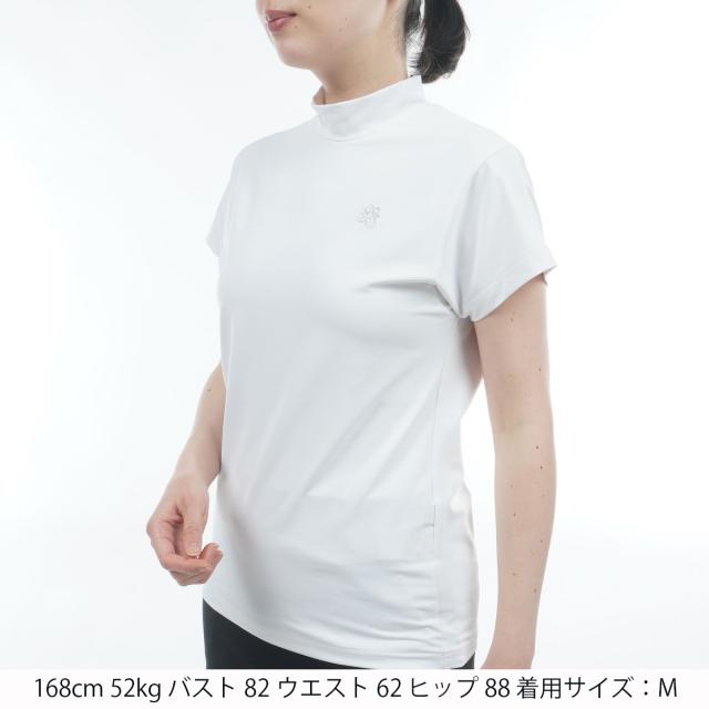 仙・アンドリュース St ANDREWS ベア天竺ハイネック半袖プルオーバー レディス