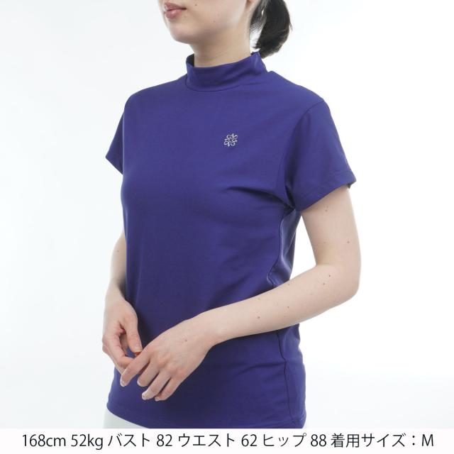 仙・アンドリュース St ANDREWS ベア天竺ハイネック半袖プルオーバー レディス