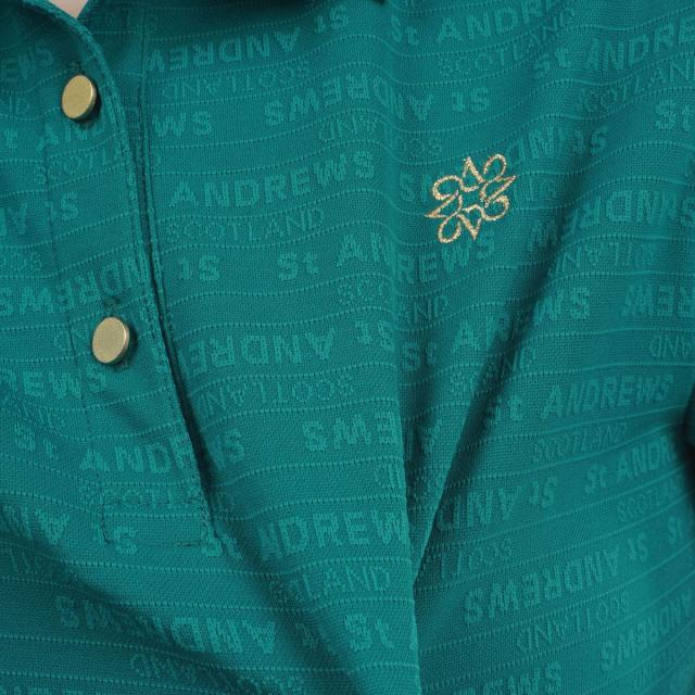 セント・アンドリュース　St ANDREWS　ロゴボーダージャカード ストレッチ半袖ポロシャツ　レディス_14