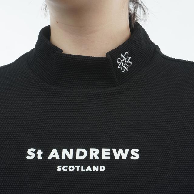 セント・アンドリュース　St ANDREWS　ポップコーンジャージ半袖ハイネックシャツ　レディス_6