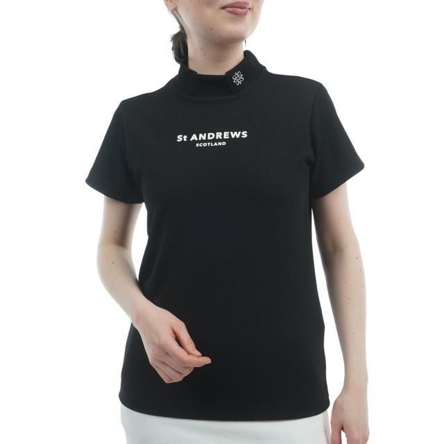 セント・アンドリュース　St ANDREWS　ポップコーンジャージ半袖ハイネックシャツ　レディス_15