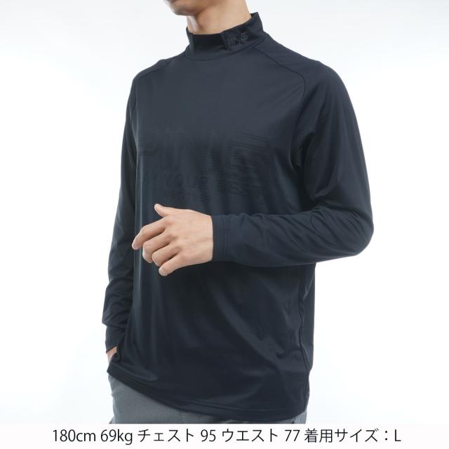 ピン　PING　ロゴジャカードハイネック長袖シャツ_1