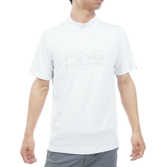 ピン　PING　変形鹿の子ハイネック半袖シャツ_11