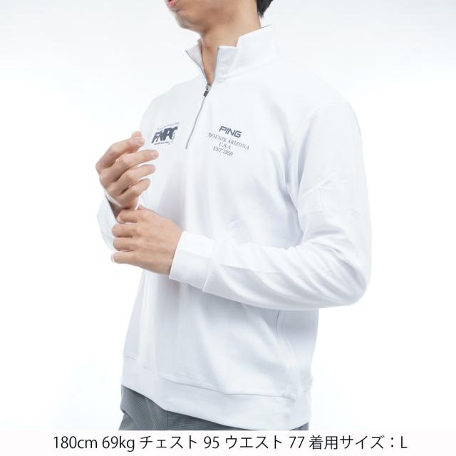 ピン　PING　ドライミックスアイストーン ハーフジップ長袖シャツ_4