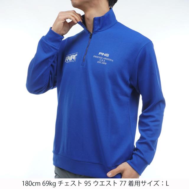 ピン　PING　ドライミックスアイストーン ハーフジップ長袖シャツ_7