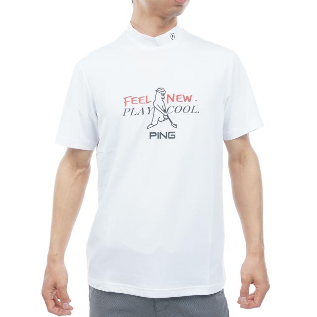 ピン　PING　Mr.PING プリントハイネック半袖シャツ