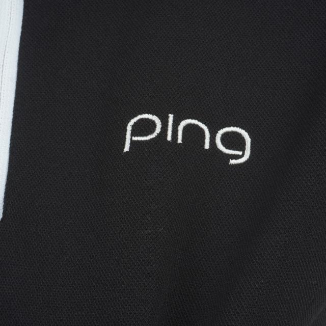 ピン　PING　切替ロゴテープハーフジップ半袖ポロシャツ　レディス_7