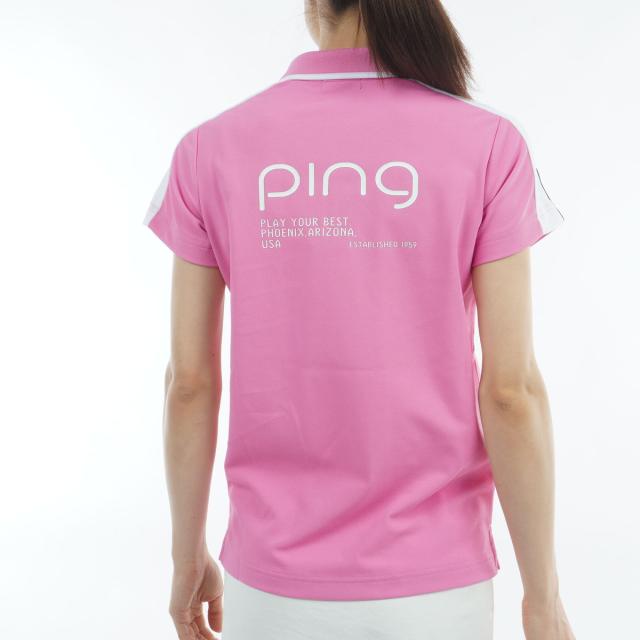 ピン　PING　切替ロゴテープハーフジップ半袖ポロシャツ　レディス_14