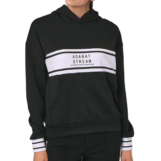 アダバットストリーム　ADABAT STREAM　ストレッチ ライトスムースフロントロゴフーディー　レディス