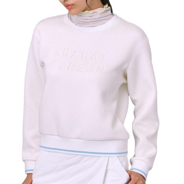 アダバットストリーム　ADABAT STREAM　ストレッチ ツイルジャージボックスロゴプルオーバー　レディス