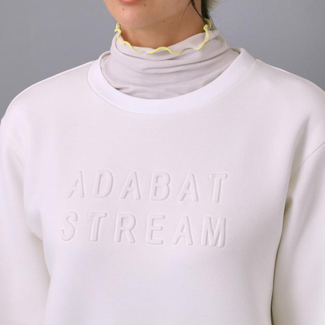 アダバットストリーム　ADABAT STREAM　ストレッチ ツイルジャージボックスロゴプルオーバー　レディス_3
