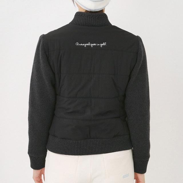 アダバット　adabat　ストレッチ ニットコンビパデットブルゾン　レディス_2