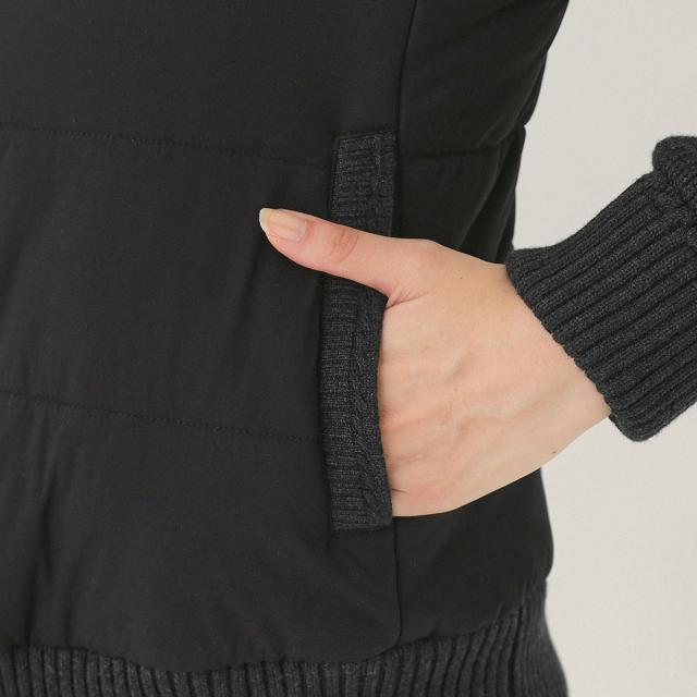 アダバット　adabat　ストレッチ ニットコンビパデットブルゾン　レディス_6