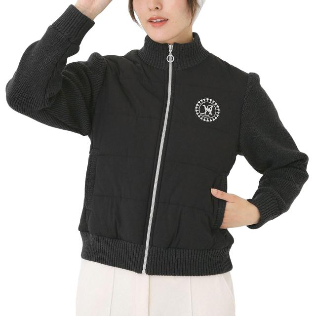 アダバット　adabat　ストレッチ ニットコンビパデットブルゾン　レディス_12