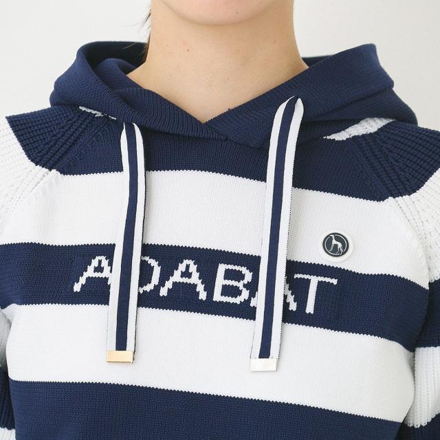 アダバット　adabat　ボーダーニットパーカー　レディス_4