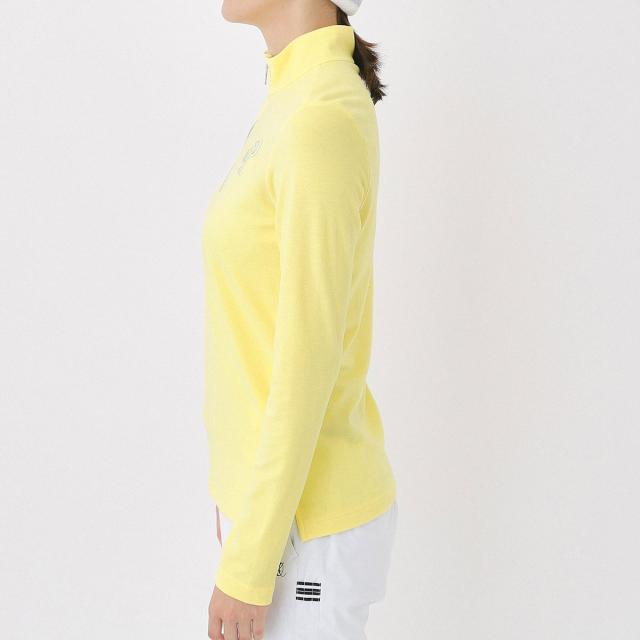 アダバット　adabat　吸湿発熱 ハーフジップモックネック長袖Tシャツ　レディス_3