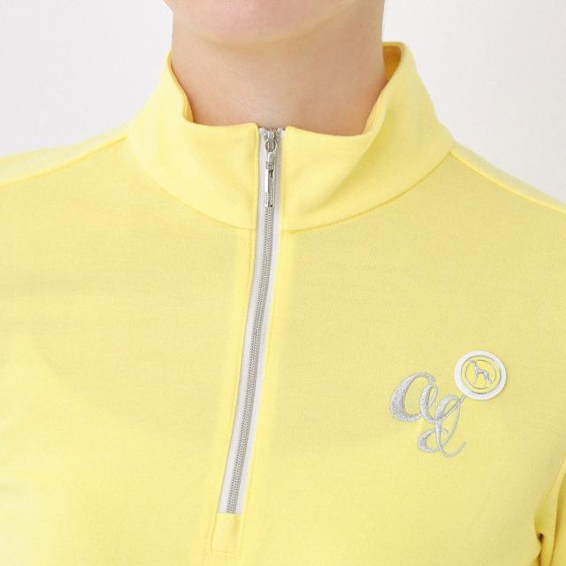 アダバット　adabat　吸湿発熱 ハーフジップモックネック長袖Tシャツ　レディス_4