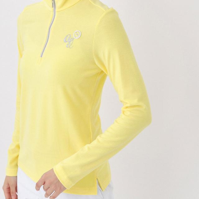 アダバット　adabat　吸湿発熱 ハーフジップモックネック長袖Tシャツ　レディス_5