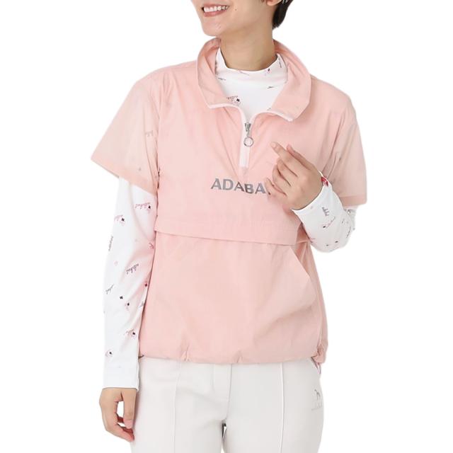 アダバット　adabat　ストレッチ シアーリップ半袖プルオーバー　レディス
