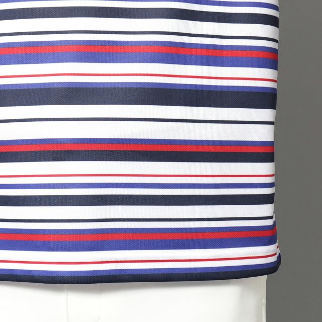 アダバットネイビー　ADABAT NAVY　UVカット 吸水速乾 マルチボーダー モックネック長袖シャツ_8