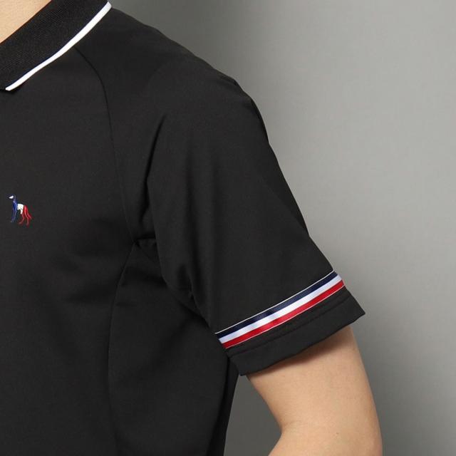 アダバットネイビー　ADABAT NAVY　ストレッチ UVカット 吸水速乾 ドライ鹿の子ライン半袖ポロシャツ_6