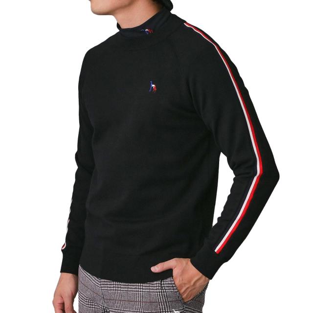 アダバットネイビー　ADABAT NAVY　スリーブラインセミモックネックセーター_10