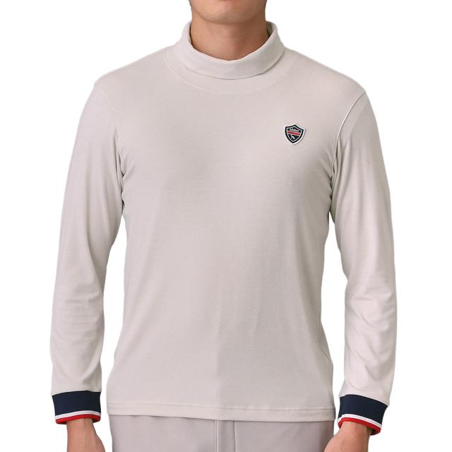 アダバットネイビー　ADABAT NAVY　ストレッチ 吸湿発熱 サーモスムース モック長袖Tシャツ