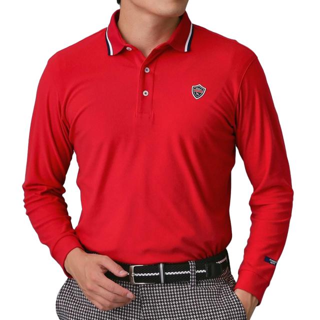 アダバットネイビー　ADABAT NAVY　起毛ストレッチ長袖ポロシャツ