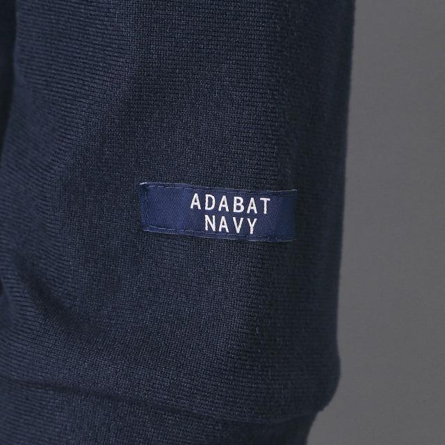 アダバットネイビー　ADABAT NAVY　起毛ストレッチ長袖ポロシャツ_7
