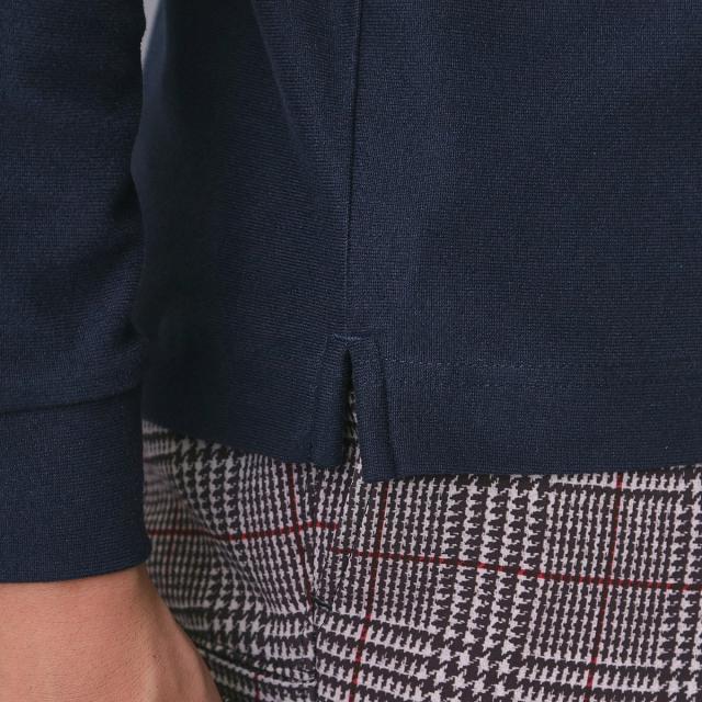 アダバットネイビー　ADABAT NAVY　起毛ストレッチ長袖ポロシャツ_8