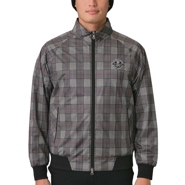 アダバットネイビー　ADABAT NAVY　ストレッチ 撥水 グレンチェックブルゾン