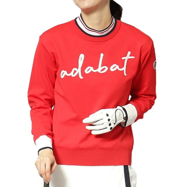 アダバットネイビー　ADABAT NAVY　アダバットサインロゴセーター　レディス
