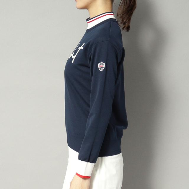 アダバットネイビー　ADABAT NAVY　アダバットサインロゴセーター　レディス_3