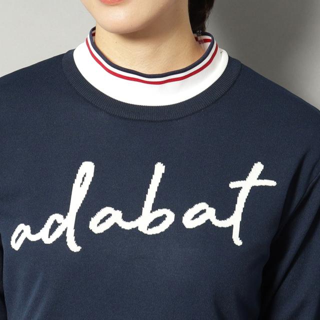 アダバットネイビー　ADABAT NAVY　アダバットサインロゴセーター　レディス_4