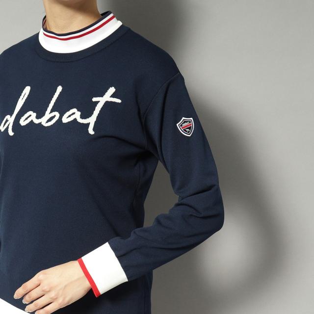 アダバットネイビー　ADABAT NAVY　アダバットサインロゴセーター　レディス_5