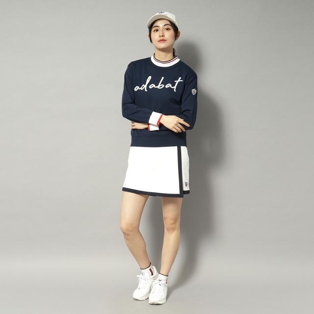 アダバットネイビー　ADABAT NAVY　アダバットサインロゴセーター　レディス_9