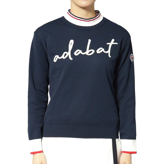 アダバットネイビー　ADABAT NAVY　アダバットサインロゴセーター　レディス_10