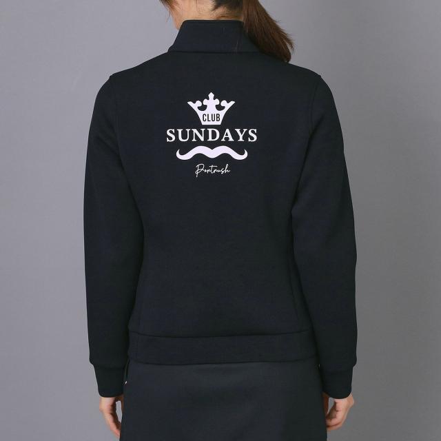 アダバットネイビー　ADABAT NAVY　ストレッチ ライトスムースジップブルゾン　レディス_2