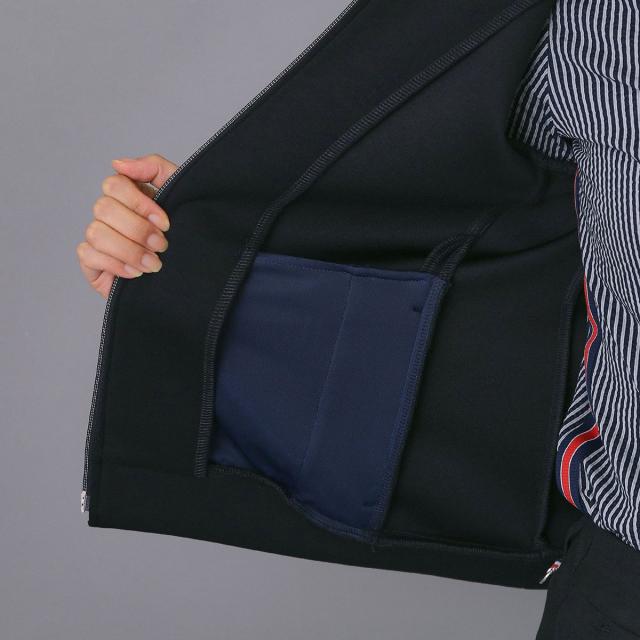アダバットネイビー　ADABAT NAVY　ストレッチ ライトスムースジップブルゾン　レディス_8