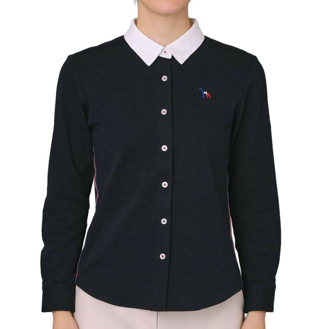 アダバットネイビー　ADABAT NAVY　吸水速乾 サッカー長袖シャツ　レディス